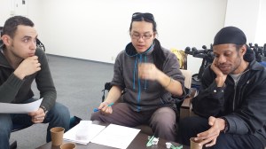 Devon Dublin (ex-member of HUISA) giving us very valuable comments for hokudaisai rules.